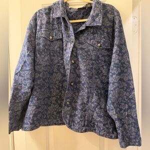 Floral Blue Women's Jacket